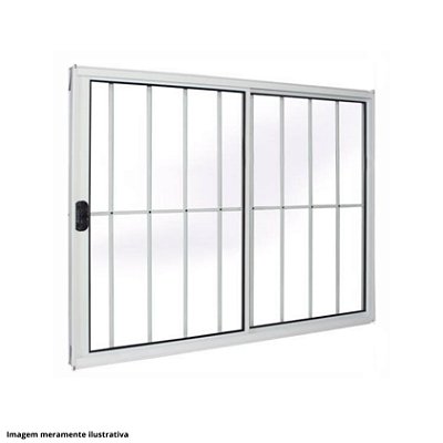 Vitro 2 folhas com grade Branco