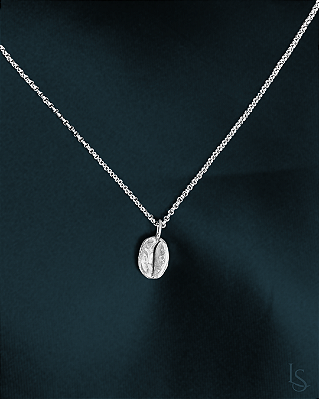 Pingente Grão de Café em prata 950