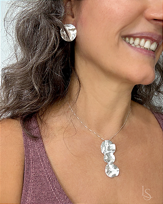 Colar em Prata Pura - 3 Luas