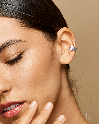 Ear Cuff - brinco de cartilagem de Prata Pura Liso G