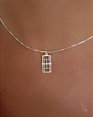 Pingente de Prata 950 - Quadra de Tênis Ana Zannoni