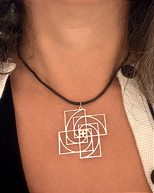Pingente Fibonacci em prata 950