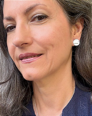 Brinco Lunar de Prata Pura Mini Lua