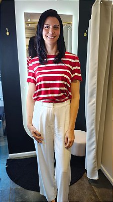 T-shirt listrada de marinheiro