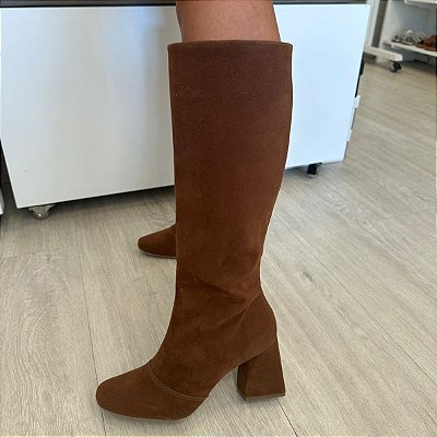 BOTA CANO LONGO CAMURÇA MARROM STEFANNY