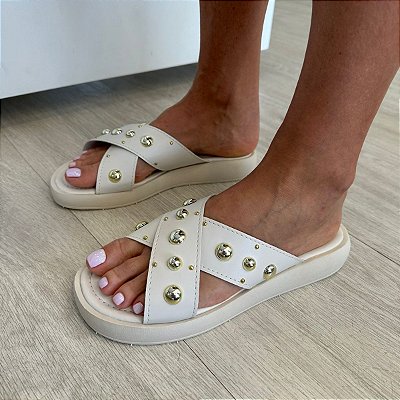 Flat Tayla em X branca