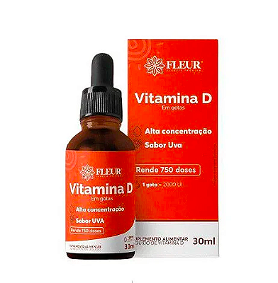 Vitamina D em Gotas Fleur 30ml 750 doses