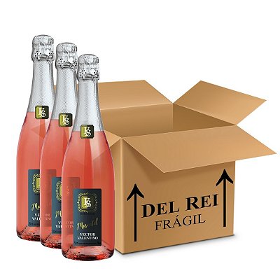 Espumante Moscatel Rosé Vector Valentino 750ml  - Box Com 36 Unidades