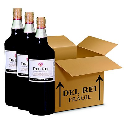 Vinho Colonial Del Rei Tinto Seco Bordo 1l - Box Com 120 Unidades