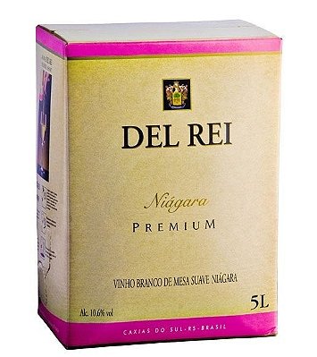 Vinho Del Rei Branco Suave Niagara Bag In Box 5l