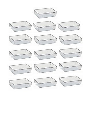 Kit 16 Organizador modular Pote Transp Gde Acrimet 973