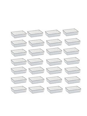 Kit 28 Organizador modular Pote Transp Gde Acrimet