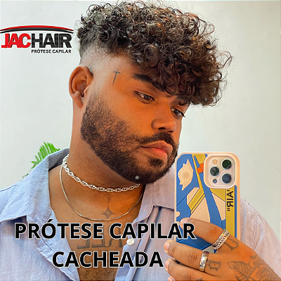 DUPLICADO - JAC - 08 Prótese Capilar Cabelo Cacheado  em Micropele -  SEM  kit manutenção