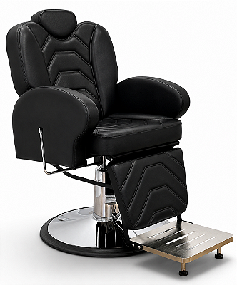 Cadeira para barbearia profissional Hidraulica Reclinavel Amanhecer Black