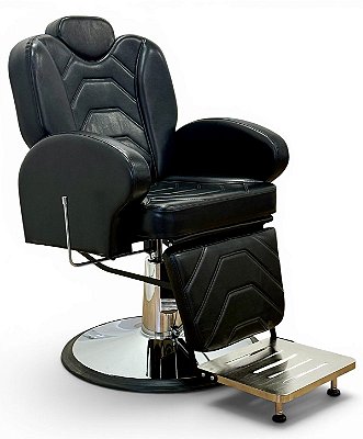 Cadeira para barbearia profissional Hidraulica Reclinavel Amanhecer Black