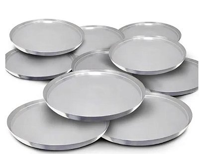 Kit pizza 10 formas assadeiras 25cm
