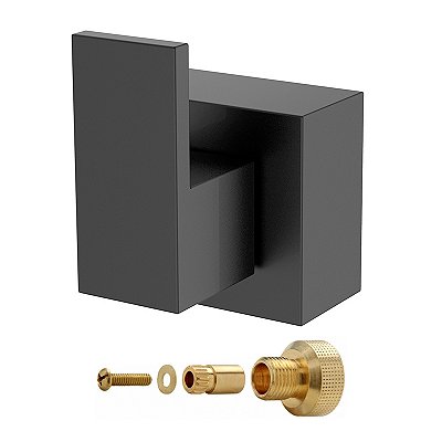 Kit Acabamento De Registro Black Matte LX1004B Com Conversor Docol Lexxa