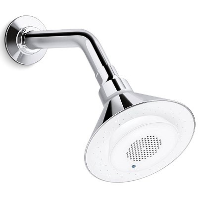 Chuveiro Com Tubo Moxie Cromado com Musica Bluetooth Kohler