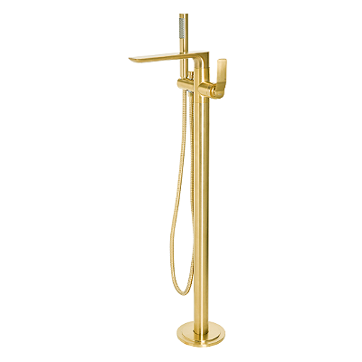 Doka Misturador de Piso para Banheira com Ducha Manual Rainbow Brushed Gold DK5017BG