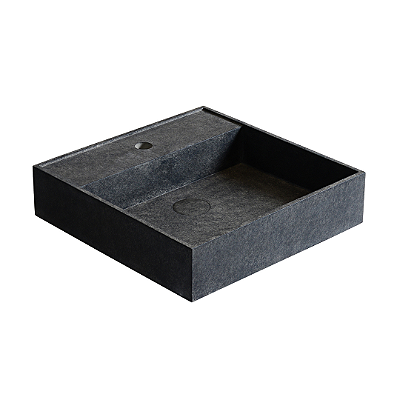 Doka Cuba de Apoio Quadrada com mesa Dark Concrete Geostone - DK5050DC