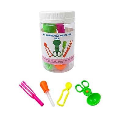 Kit Coordenação Motora Fina Neon