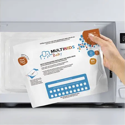 Saquinhos para Esterilizar no Microondas 6 peças - Multikids Baby