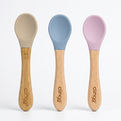 Colher de Bambu e Silicone - Clingo