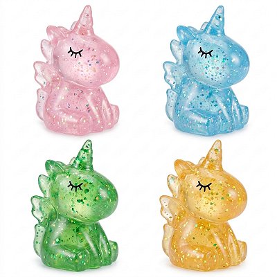 Squishy Gel Unicórnio com Glitter