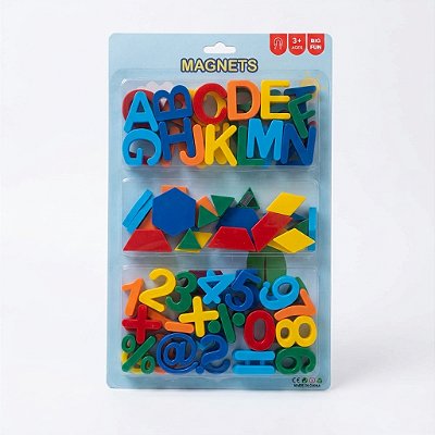 Kit Magnético de Letras, Números e Formas Geométrica