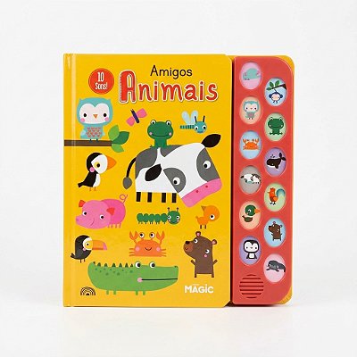Livro Sonoro Amigos Animais - 12 sons