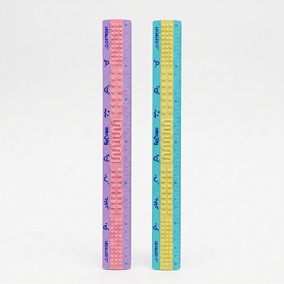 Régua com Textura Sensorial de Silicone 30 cm