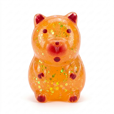 Capivara Squish com Glitter – Sensorial de Apertar