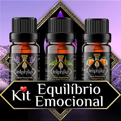 Kit Equilíbrio Emocional ❤️🛒 3x OEs Delphiké (Eucalipto - Lavanda - Laranja Doce)