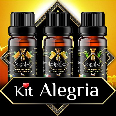 Kit Alegria - 3x OEs Delphiké (Tangerina - Limão - Capim Limão)