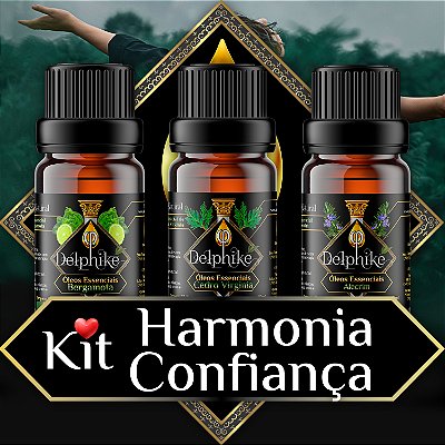 Kit Harmonia & Confiança ❤️🛒 3x OEs Delphiké (Bergamota - Cedro - Alecrim)