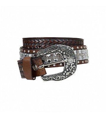 Cinto Crystal - couro