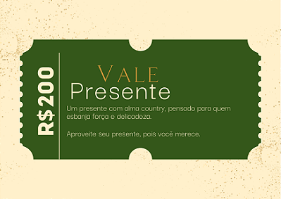 Vale Presente - R$ 200,00
