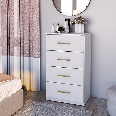Cômoda para Quarto Veneza 92cm com 4 Gavetas