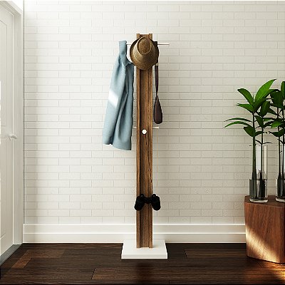 Cabideiro de Chão Compacto 166cm Estrutura em MDP