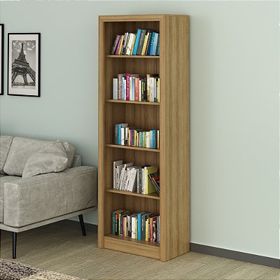 Estante Livreiro para Escritório Home Office 60cm 5 Prateleiras