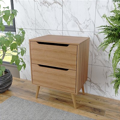 Gabinete parar Banheiro Estilo Retrô 60cm com 2 Gavetas