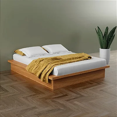 Base Cama de Casal Queen Estilo Japonesa 201cm em 100% MDF
