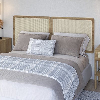 Cabeceira Retrô para Cama de Casal 160cm Palhinha Flora
