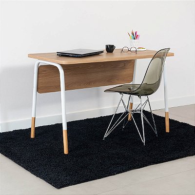 Mesa Escrivaninha para Escritório Moderna 120cm Pés em Metal