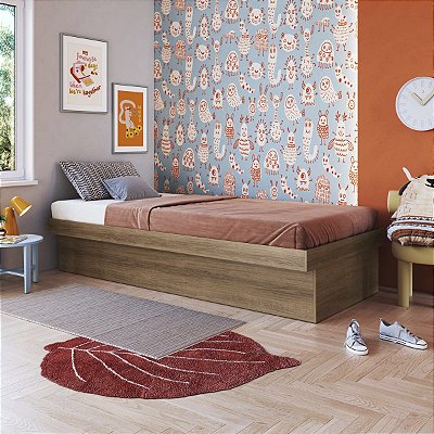 Cama de Solteiro 192cm com Box Baú Moderna