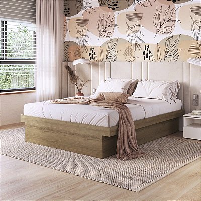 Cama de Casal 192cm com Box Baú Moderna