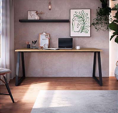 Mesa Escrivaninha 160cm Escritório Home Office Moderna