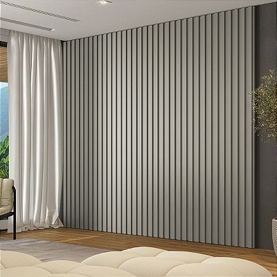 Painel Decorativo Ripado Smart 400x240cm 100% MDF Moderno