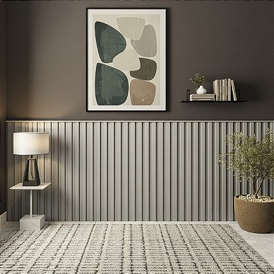 Painel Decorativo Ripado Smart 320x120cm 100% MDF Moderno