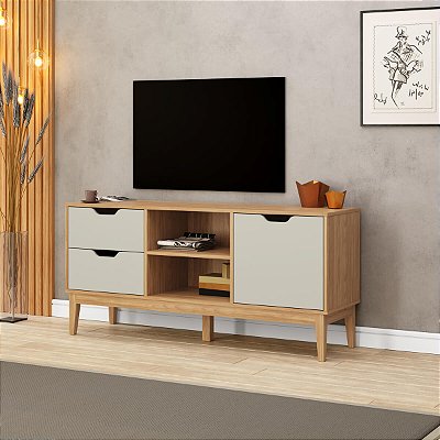 Rack para TV até 60 Polegadas 136cm com 2 Gavetas e 1 Porta